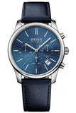  Shop Authentic Hugo Boss Time One Blue Dial Black Leather Strap Watch for Men - 1513431 - Luxxuri