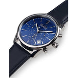  Shop Authentic Hugo Boss Time One Blue Dial Black Leather Strap Watch for Men - 1513431 - Luxxuri