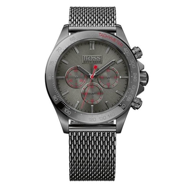  Shop Authentic Hugo Boss Ikon Grey Dial Grey Mesh Bracelet Watch for Men - 1513443 - Luxxuri