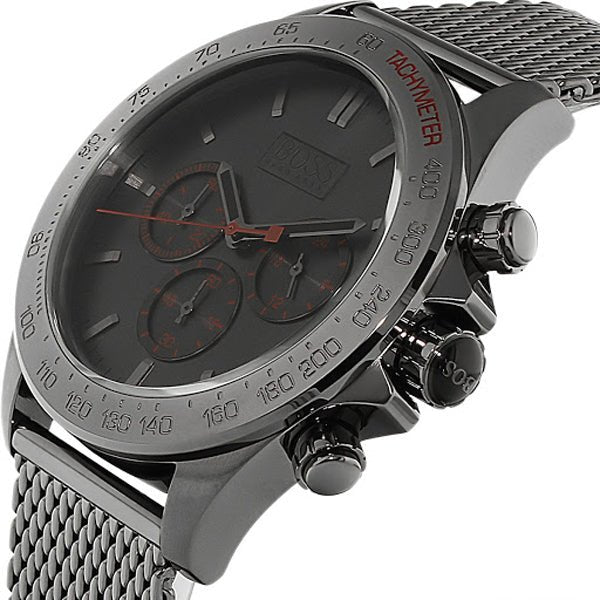  Shop Authentic Hugo Boss Ikon Grey Dial Grey Mesh Bracelet Watch for Men - 1513443 - Luxxuri