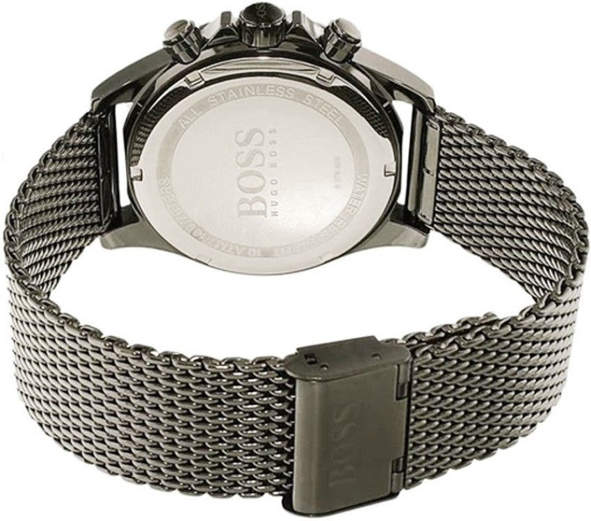  Shop Authentic Hugo Boss Ikon Grey Dial Grey Mesh Bracelet Watch for Men - 1513443 - Luxxuri