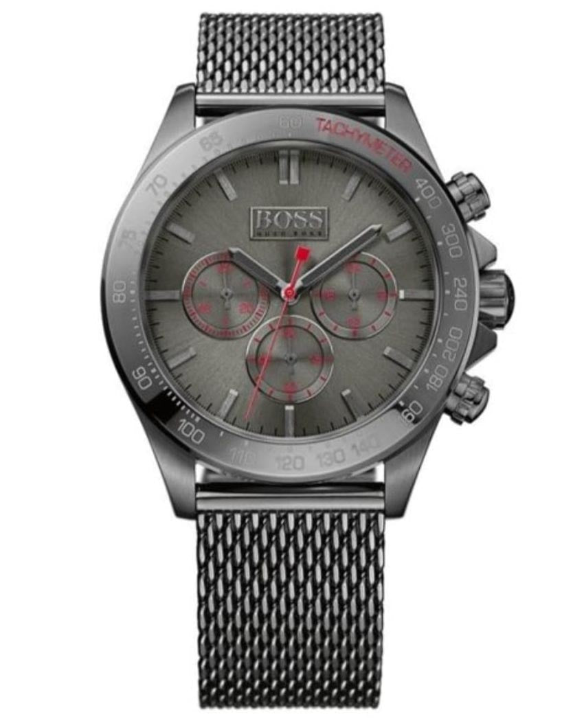  Shop Authentic Hugo Boss Ikon Grey Dial Grey Mesh Bracelet Watch for Men - 1513443 - Luxxuri
