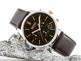 Shop Authentic Hugo Boss Time One Black Dial Brown Leather Strap Watch for Men - 1513448 - Luxxuri