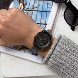  Shop Authentic Hugo Boss Grand Prix Black Dial Black Leather Strap Watch for Men - 1513474 - Luxxuri