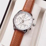 Shop Authentic Hugo Boss Grand Prix White Dial Brown Leather Strap Watch for Men - 1513475 - Luxxuri