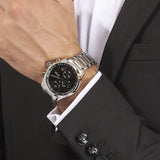  Shop Authentic Hugo Boss Grand Prix Black Dial Silver Steel Strap Watch for Men - 1513477 - Luxxuri