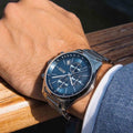  Shop Authentic Hugo Boss Grand Prix Blue Dial Silver Steel Strap Watch for Men - 1513478 - Luxxuri