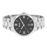  Shop Authentic Hugo Boss Governer Black Dial Silver Steel Strap Watch for Men - 1513488 - Luxxuri