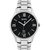  Shop Authentic Hugo Boss Governer Black Dial Silver Steel Strap Watch for Men - 1513488 - Luxxuri