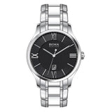  Shop Authentic Hugo Boss Governer Black Dial Silver Steel Strap Watch for Men - 1513488 - Luxxuri