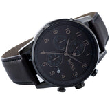  Shop Authentic Hugo Boss Navigator Black Dial Black Leather Strap Watch for Men - 1513497 - Luxxuri