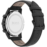  Shop Authentic Hugo Boss Navigator Black Dial Black Leather Strap Watch for Men - 1513497 - Luxxuri