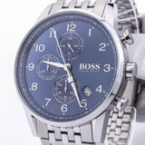  Shop Authentic Hugo Boss Navigator Chronograph Blue Dial Silver Steel Strap Watch for Men - 1513498 - Luxxuri