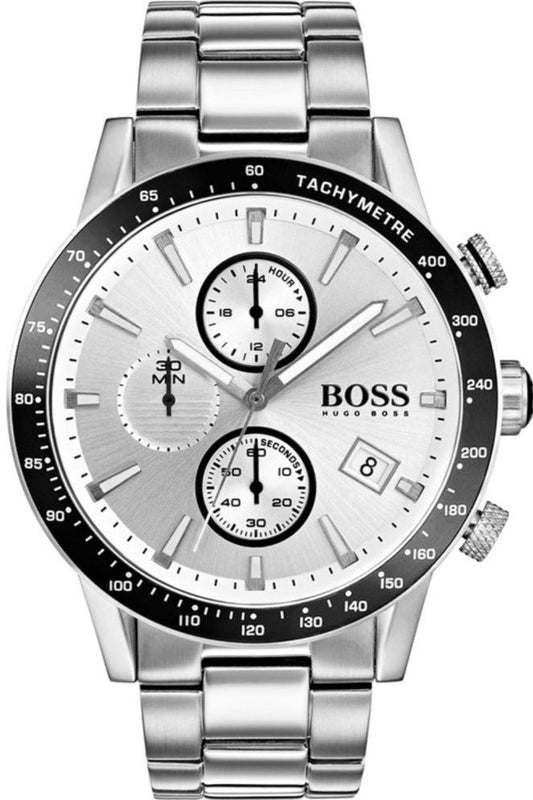  Shop Authentic Hugo Boss Rafale Competitive Sport Silver Dial Silver Steel Strap Watch for Men - 1513511 - Luxxuri