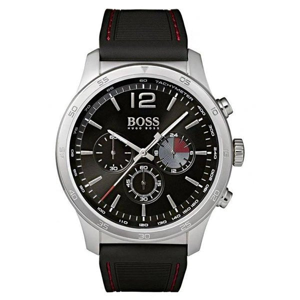 Hugo Boss Professional Black Dial Black Silicone Strap Watch for Men - 1513525