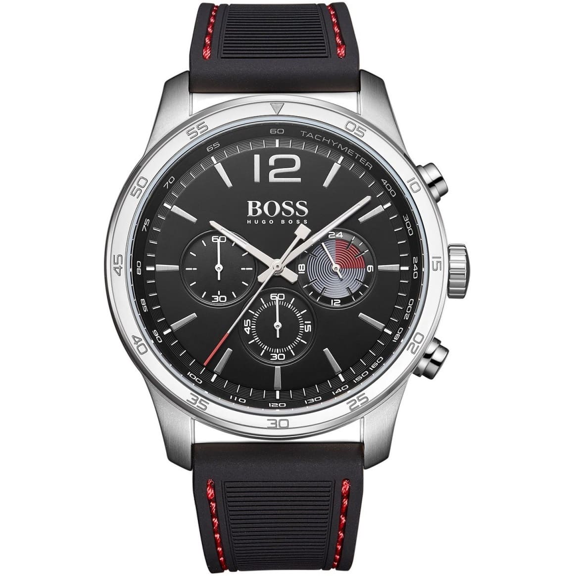  Shop Authentic Hugo Boss Professional Black Dial Black Silicone Strap Watch for Men - 1513525 - Luxxuri