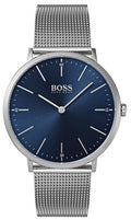 Hugo Boss Horizon Quartz Blue Dial Silver Mesh Bracelet Watch For Men - 1513541