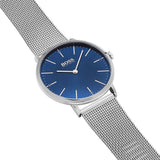  Shop Authentic Hugo Boss Horizon Quartz Blue Dial Silver Mesh Bracelet Watch For Men - 1513541 - Luxxuri