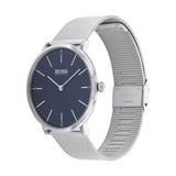  Shop Authentic Hugo Boss Horizon Quartz Blue Dial Silver Mesh Bracelet Watch For Men - 1513541 - Luxxuri