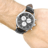  Shop Authentic Hugo Boss Companion Black Dial Black Leather Strap Watch for Men - 1513543 - Luxxuri