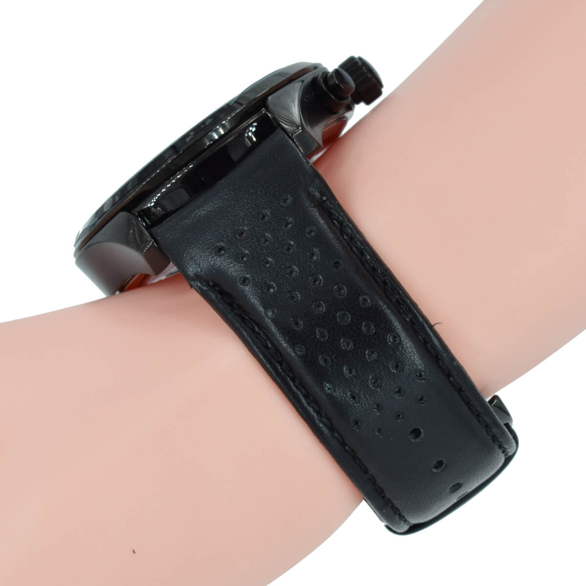  Shop Authentic Hugo Boss Grand Prix Chronograph Black Dial Black Leather Strap Watch for Men - 1513550 - Luxxuri