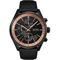  Shop Authentic Hugo Boss Grand Prix Chronograph Black Dial Black Leather Strap Watch for Men - 1513550 - Luxxuri