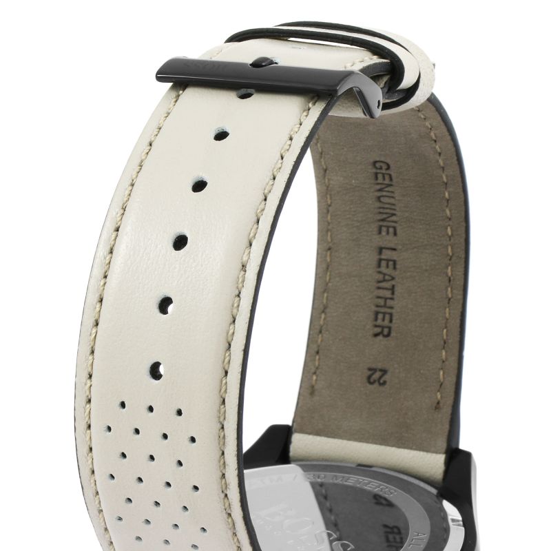  Shop Authentic Hugo Boss Grand Prix Chronograph Black Dial Grey Leather Strap Watch for Men - 1513562 - Luxxuri