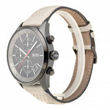  Shop Authentic Hugo Boss Grand Prix Chronograph Black Dial Grey Leather Strap Watch for Men - 1513562 - Luxxuri