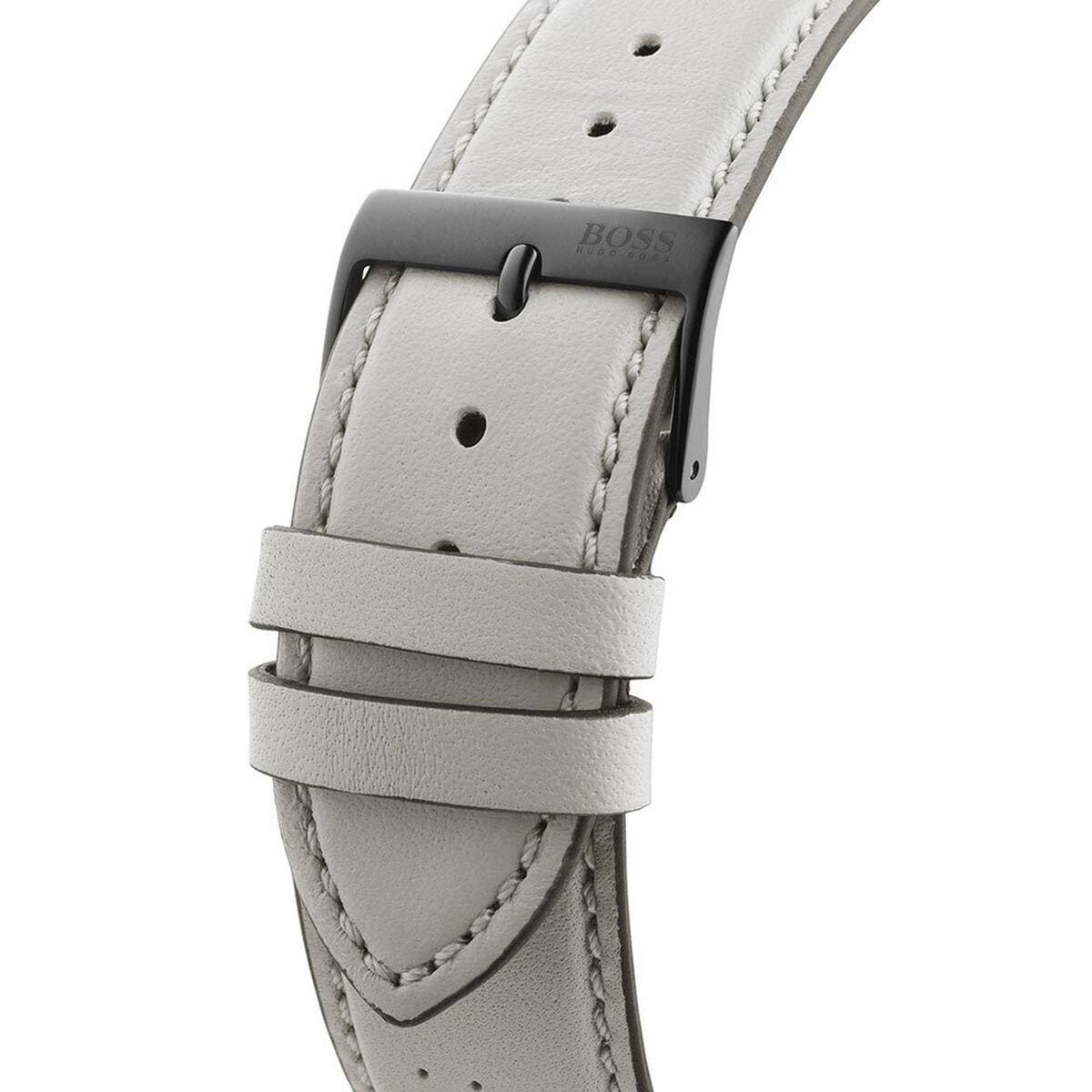  Shop Authentic Hugo Boss Grand Prix Chronograph Black Dial Grey Leather Strap Watch for Men - 1513562 - Luxxuri