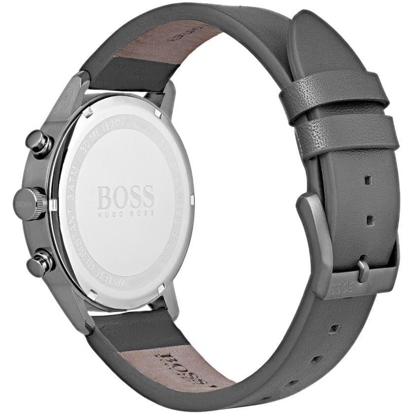  Shop Authentic Hugo Boss Grand Prix White Dial Grey Leather Strap Watch for Men - 1513633 - Luxxuri
