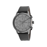  Shop Authentic Hugo Boss Architectural Grey Dial Grey Leather Strap Watch for Men - 1513570 - Luxxuri