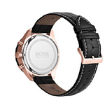  Shop Authentic Hugo Boss Talent Chronograph Black Dial Black Leather Strap Watch For Men - 1513580 - Luxxuri