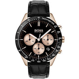  Shop Authentic Hugo Boss Talent Chronograph Black Dial Black Leather Strap Watch For Men - 1513580 - Luxxuri