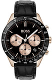  Shop Authentic Hugo Boss Talent Chronograph Black Dial Black Leather Strap Watch For Men - 1513580 - Luxxuri