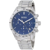  Shop Authentic Hugo Boss Talent Blue Dial Silver Steel Strap Watch for Men - 1513582 - Luxxuri