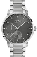 Hugo Boss Oxygen Grey Dial Silver Steel Strap Watch for Men - 1513596
