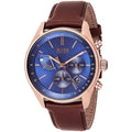  Shop Authentic Hugo Boss Grand Prix Blue Dial Brown Leather Strap Watch for Men - 1513604 - Luxxuri
