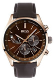  Shop Authentic Hugo Boss Grand Prix Brown Dial Brown Leather Strap Watch for Men - 1513605 - Luxxuri