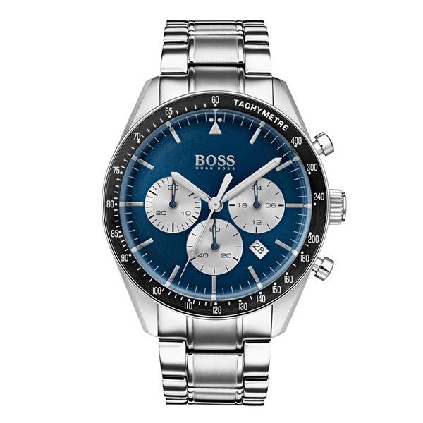 Shop Authentic Hugo Boss Chronograph Blue Dial Silver Steel Strap Watch for Men - 1513630 - Luxxuri