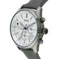  Shop Authentic Hugo Boss Grand Prix White Dial Grey Leather Strap Watch for Men - 1513633 - Luxxuri