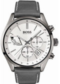  Shop Authentic Hugo Boss Grand Prix White Dial Grey Leather Strap Watch for Men - 1513633 - Luxxuri