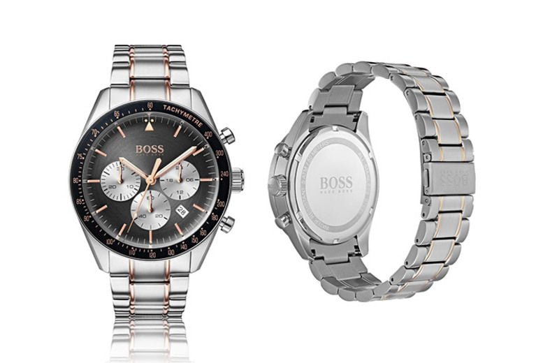  Shop Authentic Hugo Boss Trophy Chronograph Grey Dial Silver Steel Strap Watch for Men - 1513634 - Luxxuri