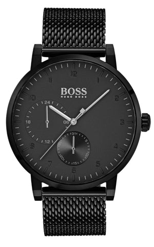  Shop Authentic Hugo Boss Oxygen Black Dial Black Mesh Bracelet Watch for Men - 1513636 - Luxxuri