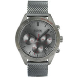  Shop Authentic Hugo Boss Talent Gunmetal Dial Grey Mesh Bracelet Watch for Men - 1513637 - Luxxuri