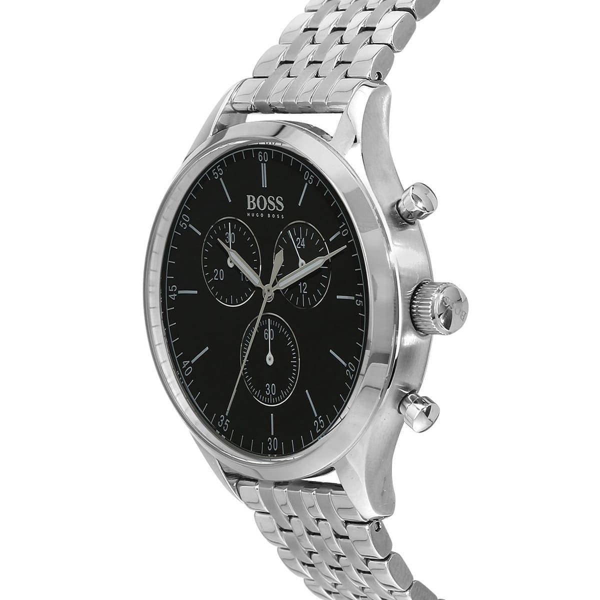  Shop Authentic Hugo Boss Companion Black Dial Silver Steel Strap Watch for Men - 1513652 - Luxxuri