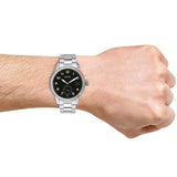  Shop Authentic Hugo Boss Legacy Black Dial Silver Steel Strap Watch for Men - 1513671 - Luxxuri