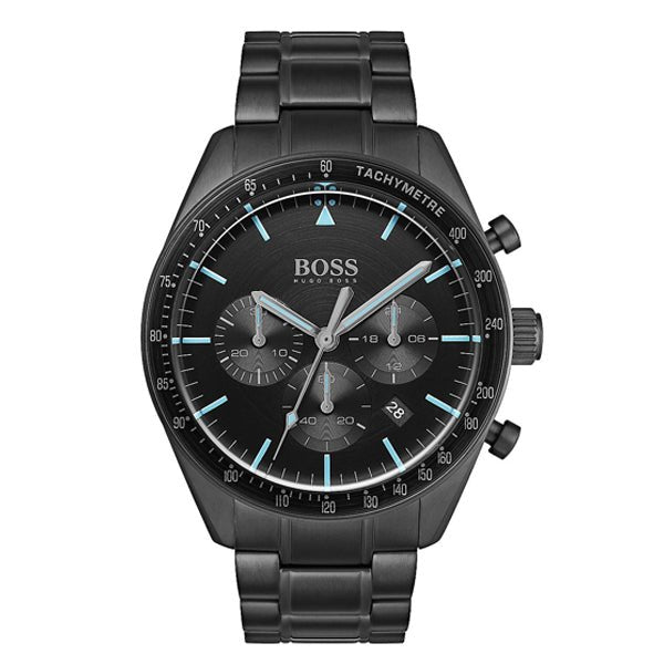  Shop Authentic Hugo Boss Trophy Black Dial Black Steel Strap Watch for Men - 1513675 - Luxxuri