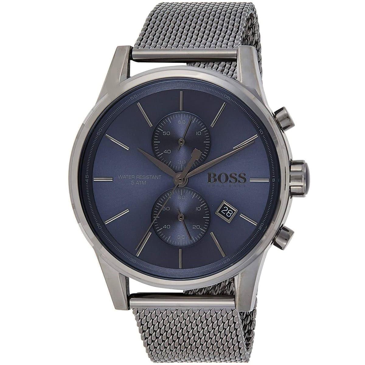 Shop Authentic Hugo Boss Jet Blue Dial Gunmetal Mesh Bracelet Watch for Men  - 1513677 - Luxxuri