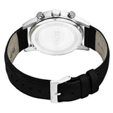  Shop Authentic Hugo Boss Navigator Black Dial Black Leather Strap Watch for Men - 1513678 - Luxxuri