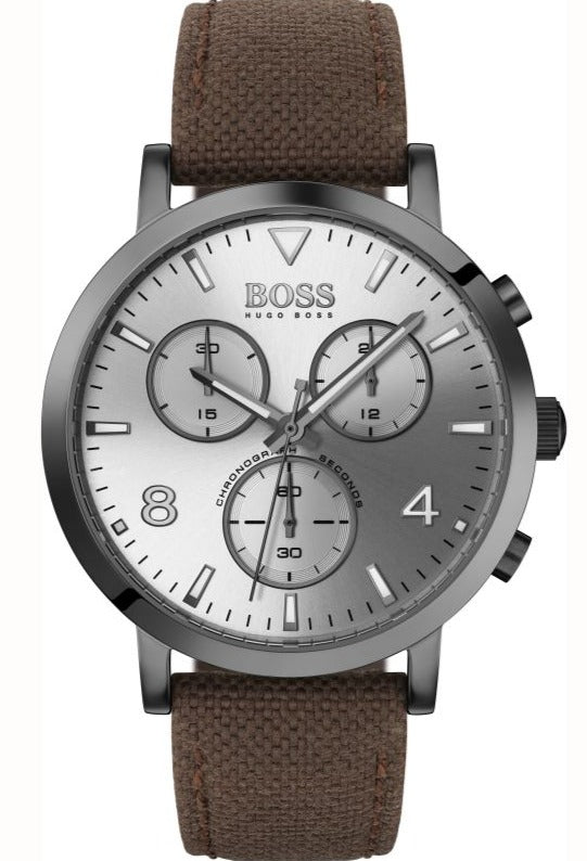  Shop Authentic Hugo Boss Spirit White Dial Brown Nylon Strap Watch for Men - 1513690 - Luxxuri